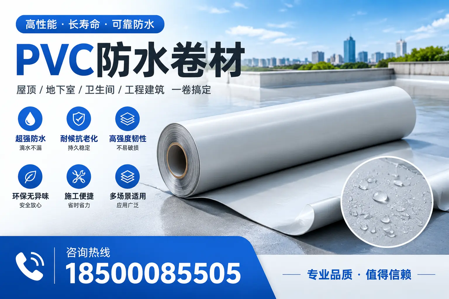PVC防水卷材的防水效果评测，适合宁波的科学依据